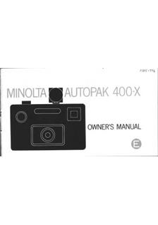 Minolta Autopak 400 X manual. Camera Instructions.